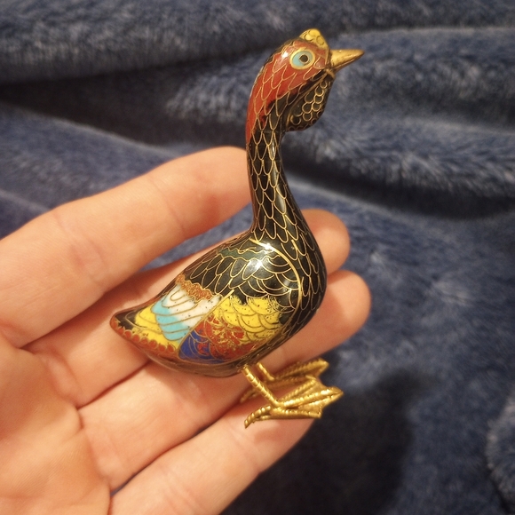 🌠 Vintage Cloisonne Goose, EUC - Picture 4 of 5